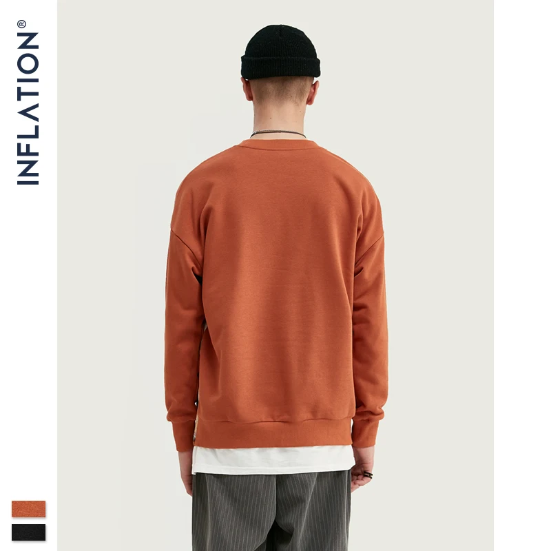 Свитшот мужской флисовый свободного кроя с принтом 9630 Вт | Мужская одежда