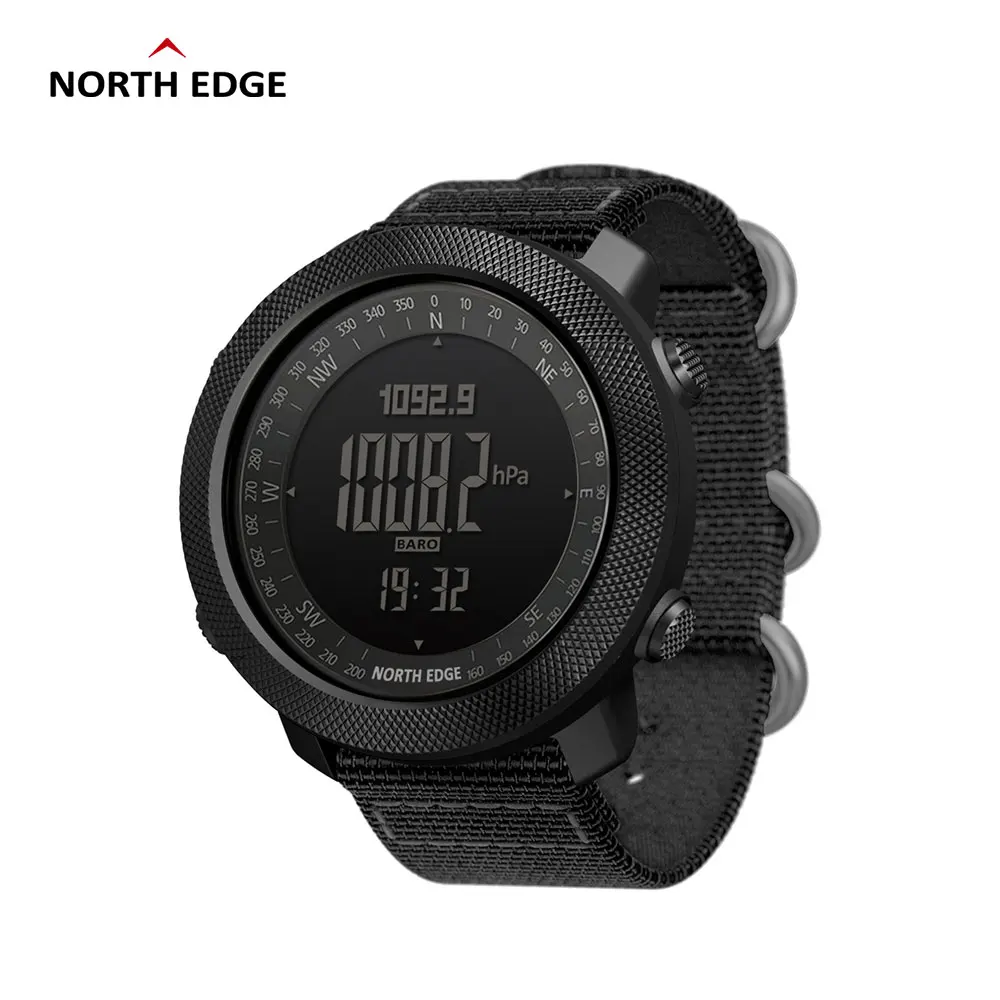Часы NORTH EDGE мужские цифровые спортивные армейские в стиле милитари для бега