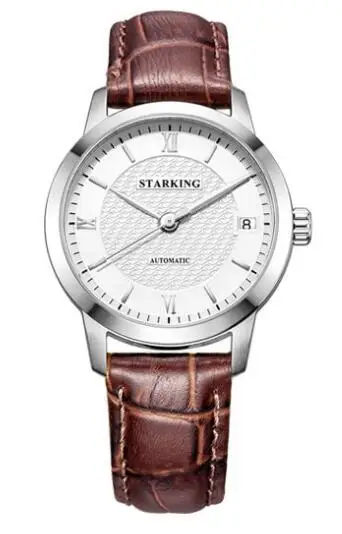 AL0187SL91 STARKING модные часы женские винтажные кожаные Роскошные Часы Дамские из нержавеющей стали автоматические женские наручные часы 5ATM водонепроницаемые - Цвет: AL0187SL91
