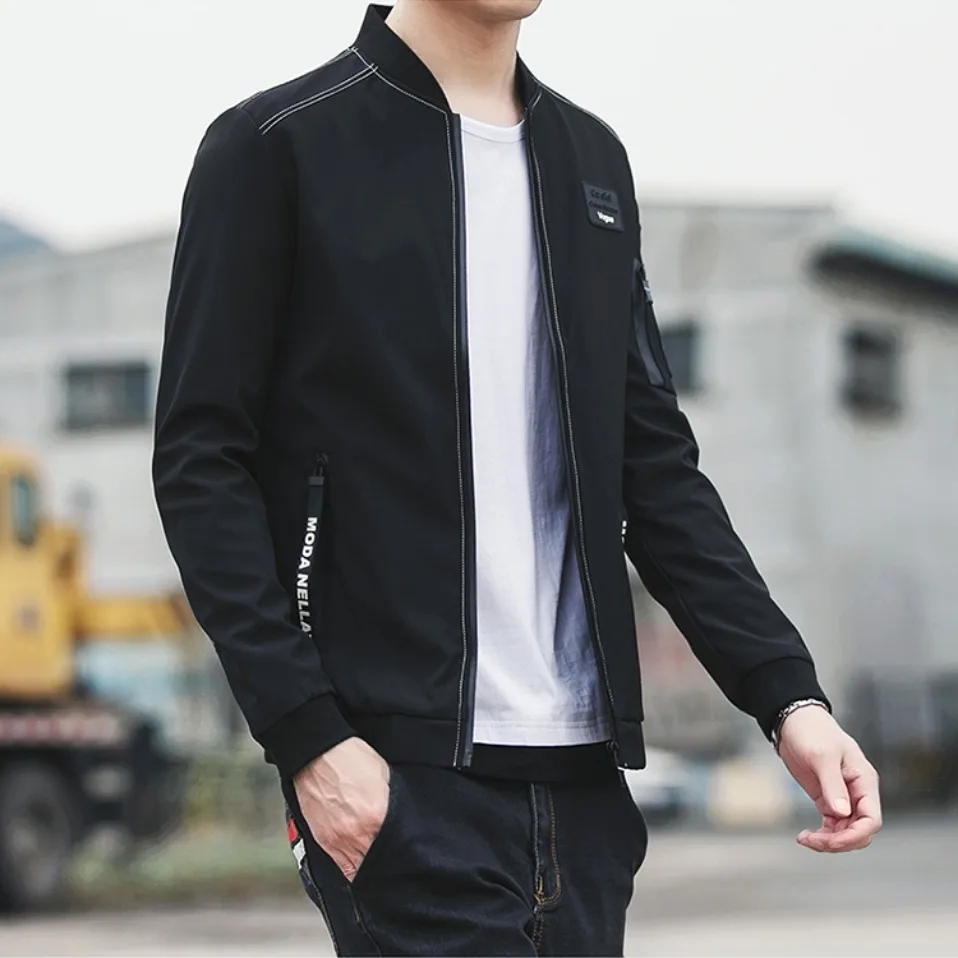 HCXY Для мужчин куртка Демисезонный Мода Марка Slim Fit пальто мужской Бейсбол Курточка бомбер Для мужчин пальто большие размеры 5XL