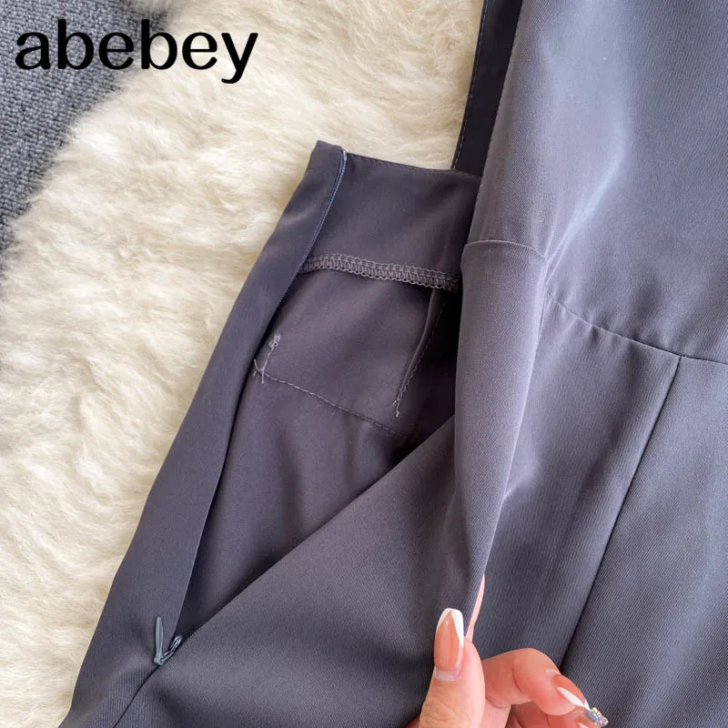 

Women Backless Strap Rompers Fashion Sexy Sleeveless Elegant Solid Jumpsuit Summer Off Shoulder Casual Wide Leg Rompers