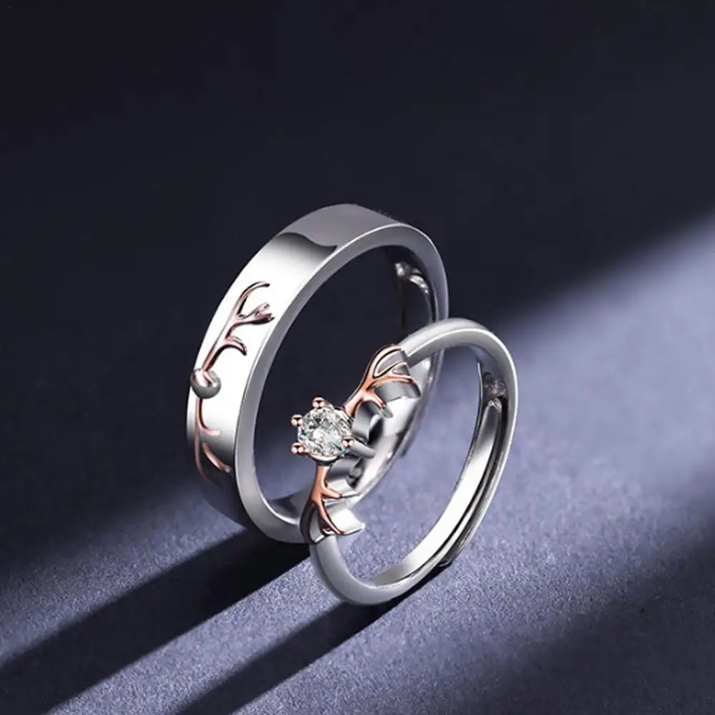 Симпатичные кольца с оленями для женщин и мужчин простые ювелирные изделия