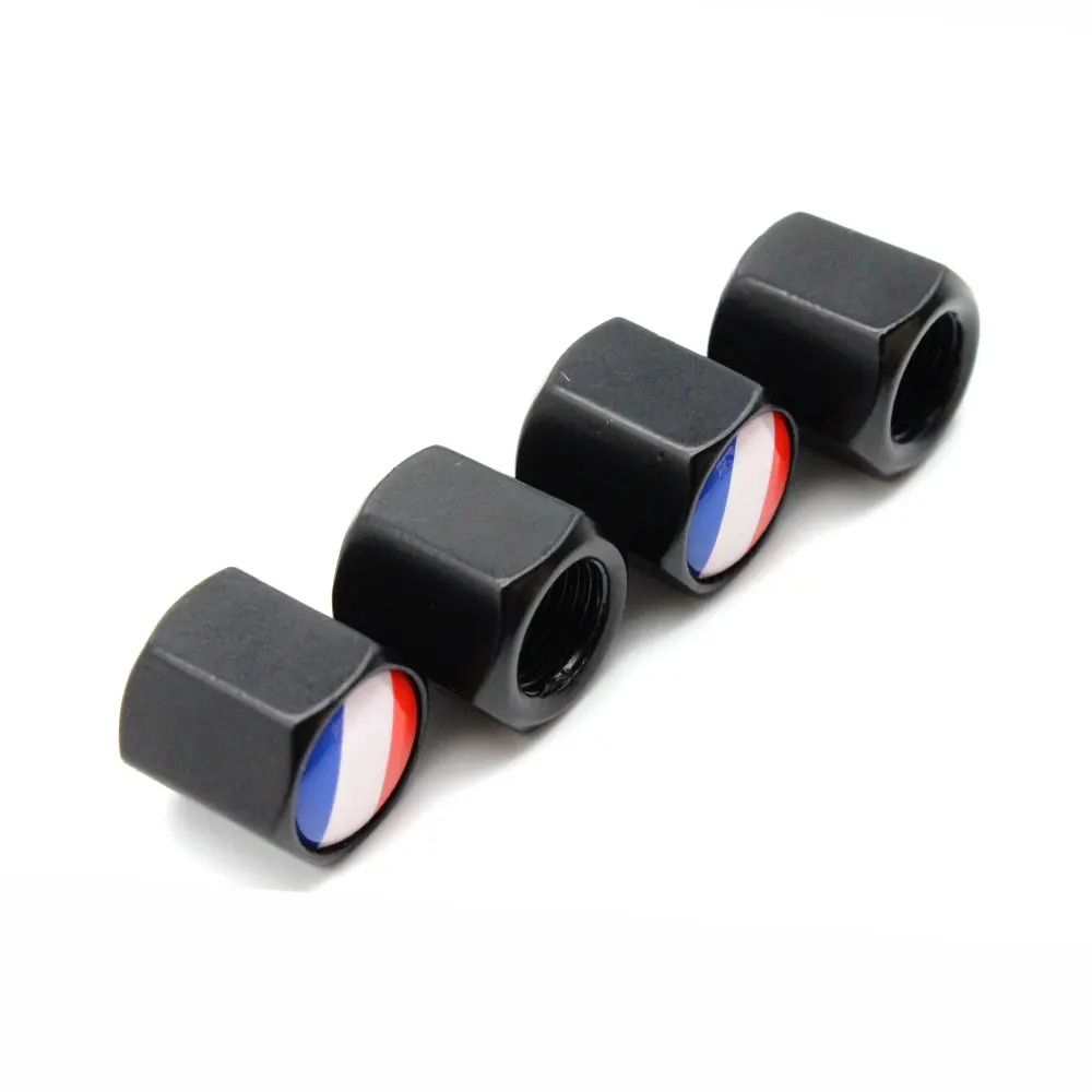 4 шт./компл. цинковый сплав Франция Флаг Стиль крышка на стержень клапана шины