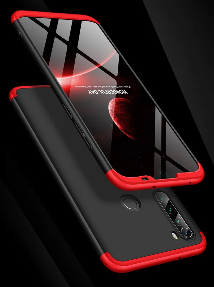 3 in 1 full protective case for xiaomi redmi note 8t case full back cover for xiaomi redmi note 8 pro note8 hard phone case free global shipping