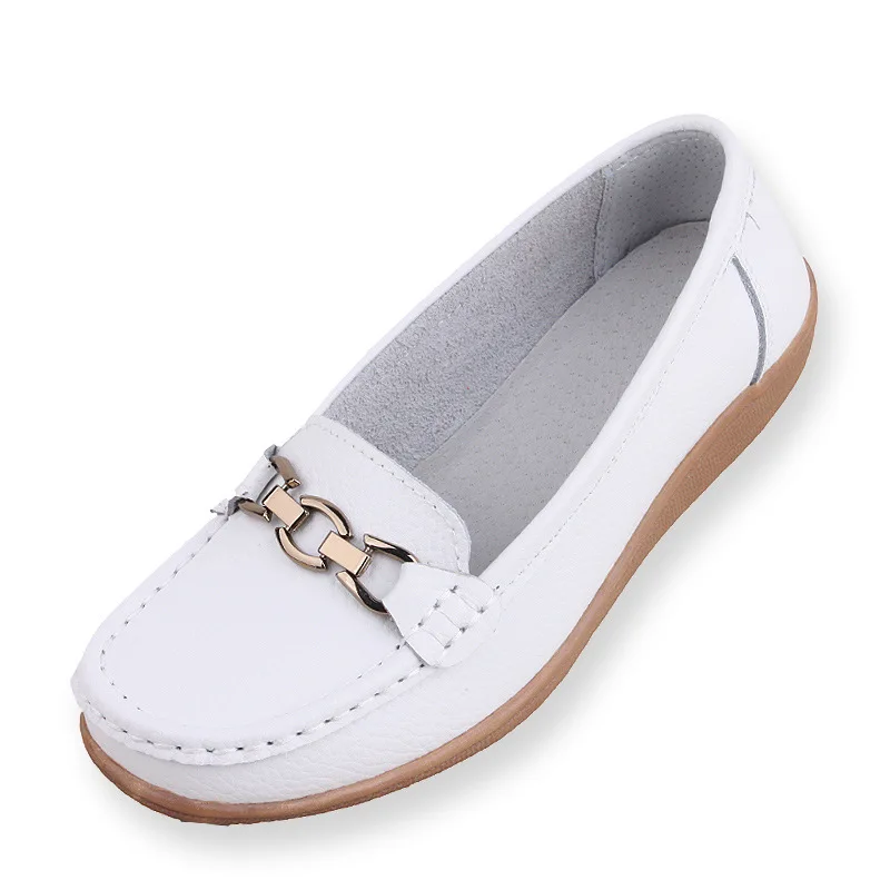 

Women Ballet Flats Shoes Genuine Leather Slip on ladies Shallow Moccasins Casual Shoes Female Summer Loafer Shoes Women