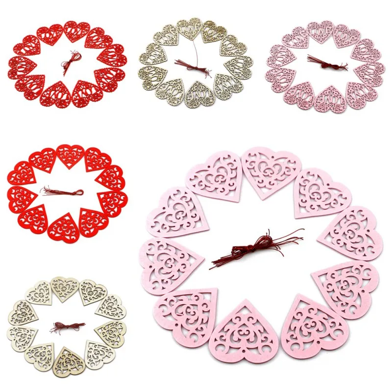 Подвесные декоративные 10 шт./компл. кусочки дерева подвески с струнами комплект