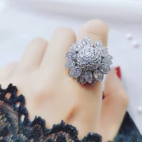 open moving xingx exaggerated index finger ring female personal korean style zircon with diamond european and american entry lux