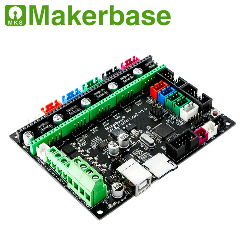 Makerbase MKS Robin lite3 32 битная плата управления 3d принтер запчасти Marlin2.0 Поддержка WIFI A4988