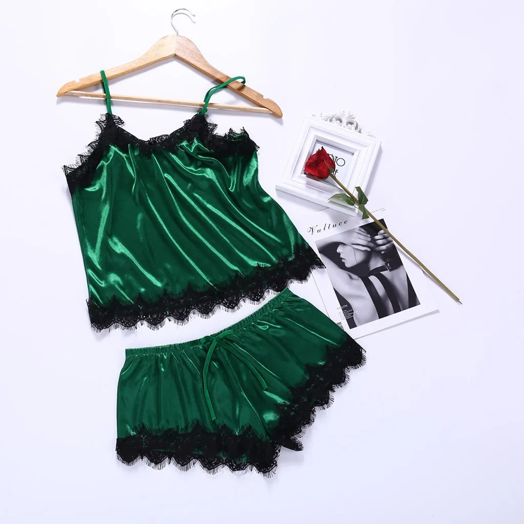 Сексуальное женское нижнее белье кружевное сексуальное ночное комплект из 2