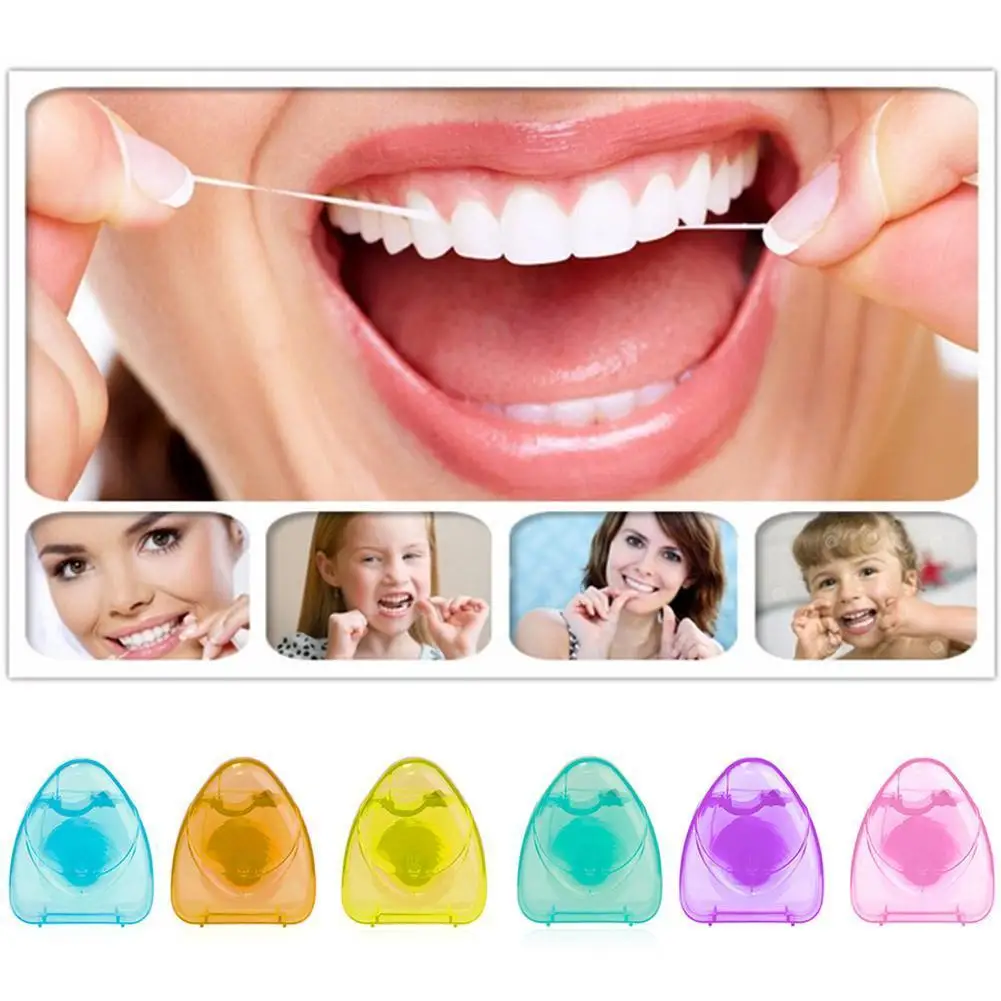 

50M Peppermint flavor Dental Flosser Interdental Brush Teeth Stick Toothpicks Floss Pick Hygiene Clean Wire