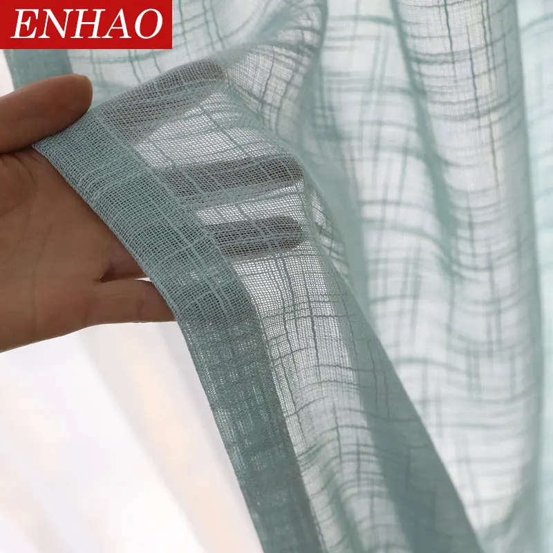 ENHAO японские тюлевые шторы для гостиной спальни кухни на окна вуалевые