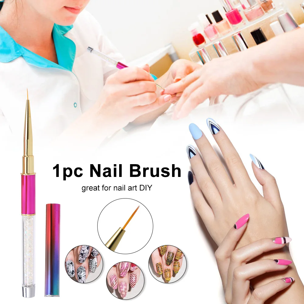 1 шт. кисть для ногтей гелевый рисунок акриловая дизайна ручка металл акриловый