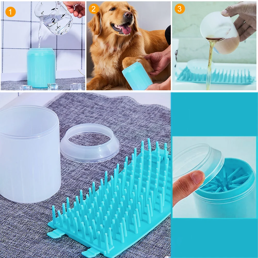 

Silicone Dog Paw Cleaning Cup Pet Paw Massage Comb Portable Puppy Foot Washer Dog Cat Dirty Paw Cleaner Pet Feet Wash Bucket