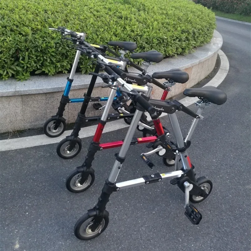 Город бело серые велосипед 8 / 10 дюймов алюминиевый сплав ультра светильник мини