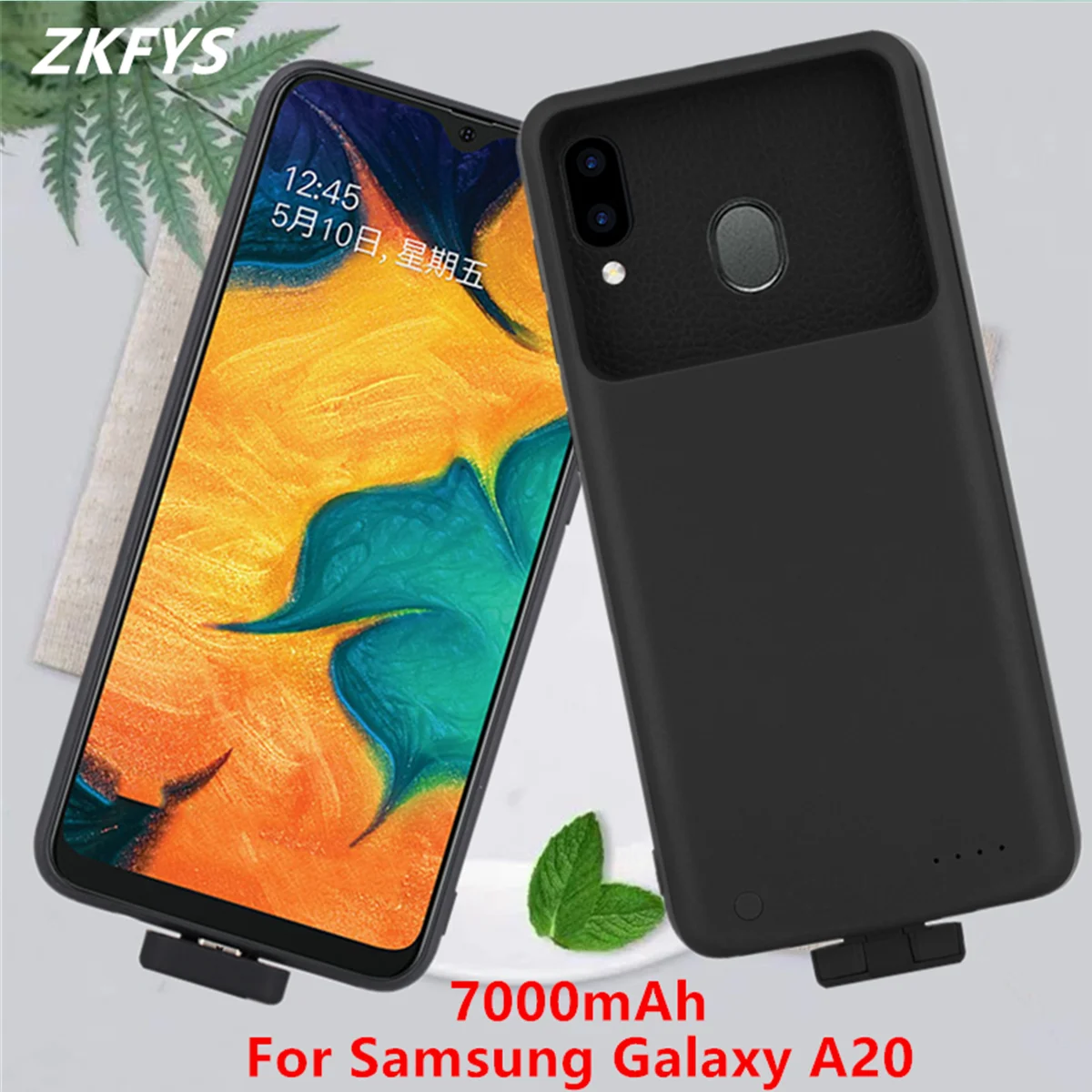 Мощность Чехлы для samsung Galaxy A20 Мощность банк Батарея Зарядное устройство чехол 7000 мАч Внешний противоударный чехол для телефона чехол-аккумулятор крышка