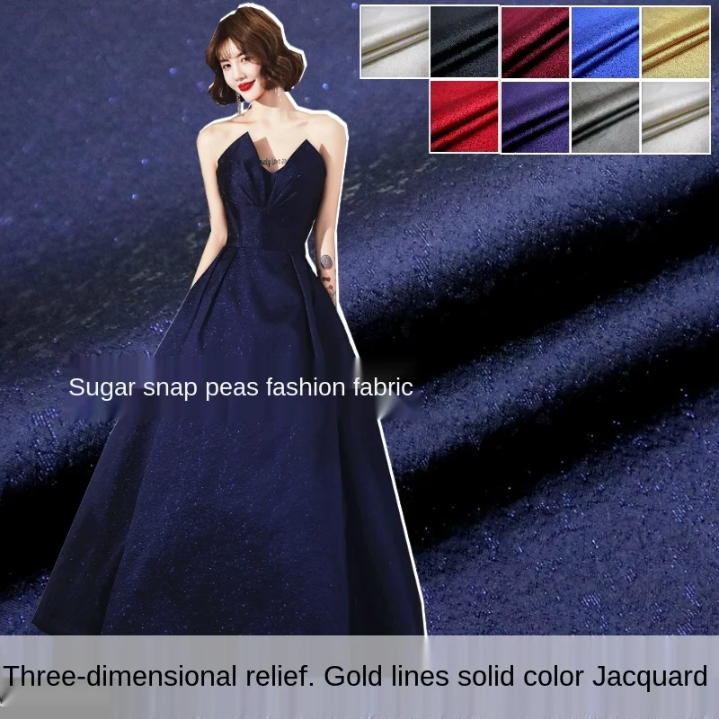 

Three-dimensional embossed gold silk dark pattern yarn-dyed jacquard fabric, sewing fabric factory shop is not out of stock