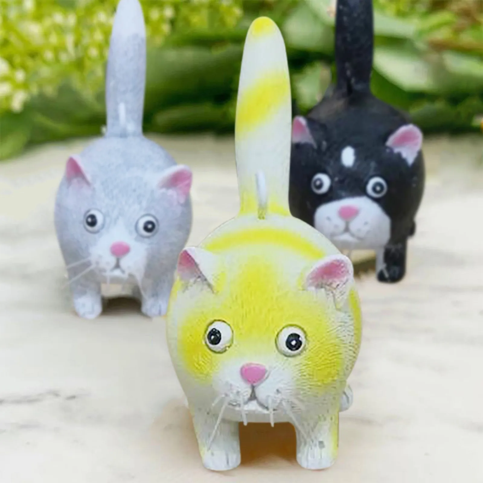 

Whimsical Kitty miniature sculpture cat ornament original art feline charm cute fat cat figurine unique gift for cat lover #