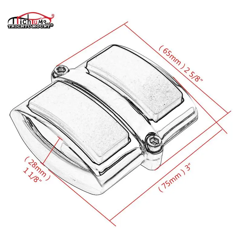 Хромированная Крышка для тормозной колодки Honda Shadow 600 750 1100-1996 алюминиевая крышка