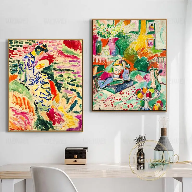 

Henri Matisse Color Abstract Portrait Graffiti Canvas Painting Nordic Abstract Wall Art Posters and Prints Home Decor Bedroom