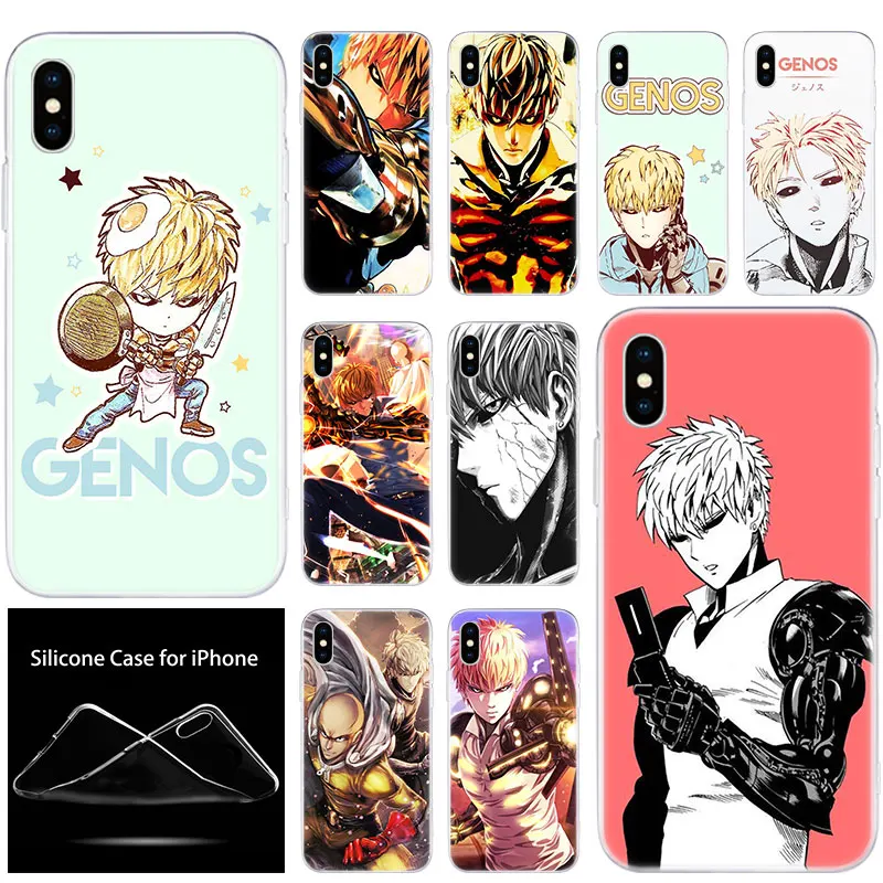 Роскошный силиконовый чехол для телефона с Аниме One Punch Man Genos для Apple iPhone 11 Pro XS Max X XR 6 6S 7 8 Plus 5 5S SE Модный чехол