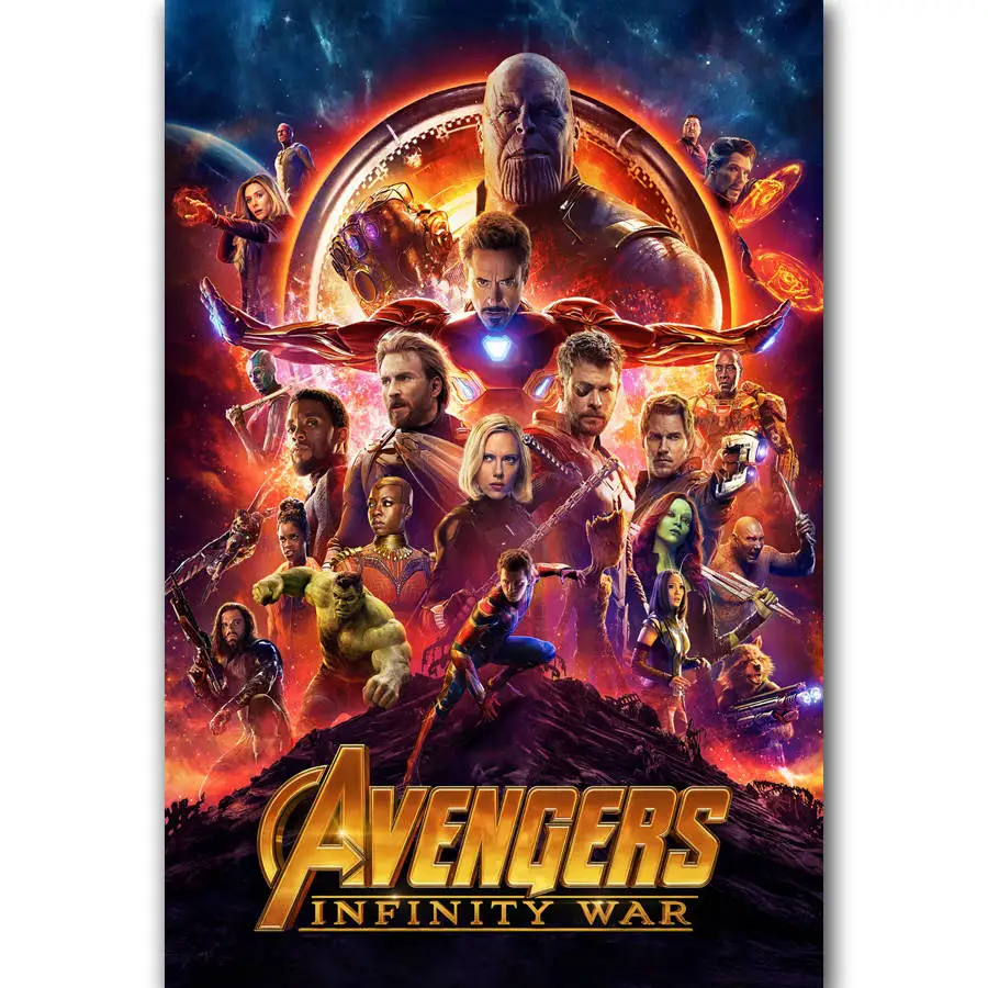 MQ3538 хит, Мстители, Бесконечная война, Мстители 3, фильм MARVEL, художественный плакат, Шелковый Холст, украшение для дома, Настенная картина, печать - Цвет: Avengers Infinity 07