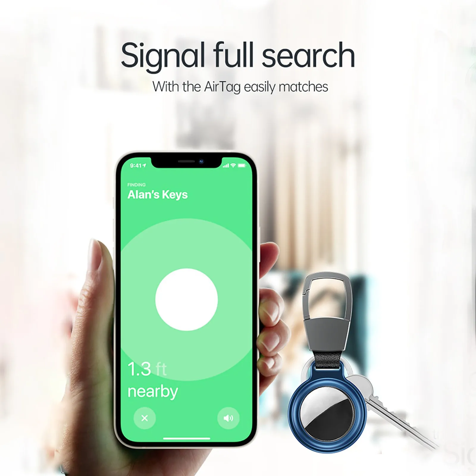 

360 Full Magnetic Case For Airtags Metal Bumper Sleeve Antilost Device Keychain For Apple Airtags case Leather Protective Sleeve