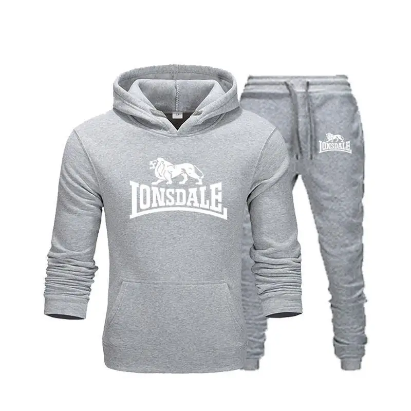 

New Brand Casual Tracksuit Men Sets Hoodies+Pants Two Piece Sets print Hooded Sweatshirt Outfit Sportswear Male Suit Clothing
