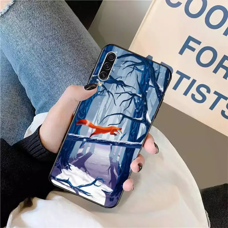 

Anime funny foxs Cartoon cute animal Phone Case For Samsung galaxy S 9 10 20 A 10 21 30 31 40 50 51 71 s note 20 j 4 2018 plus