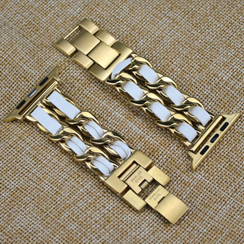 

Women Ladies Watch Bracelet for Apple Watch Band Series 5 4 3 2 Fashionable Diamond Cowboy Chains Strap Metal Link 38/42/40/44mm