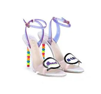 

Prowow Summer Sandals Women High-heeled Shoes Mixed Colors Brand Runway String Bead High Heel Gladiator Sandals Zapatos Mujer