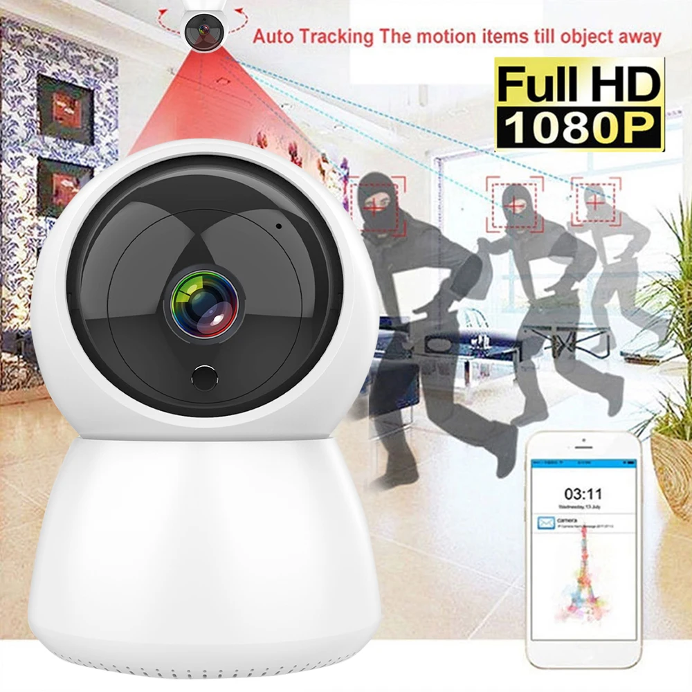 

IR Monitor Motion Camera Tracking baby camera Infrared Night Vision Video Recorder Cloud Storage 1080P HD PTZ 360 Wifi TF card
