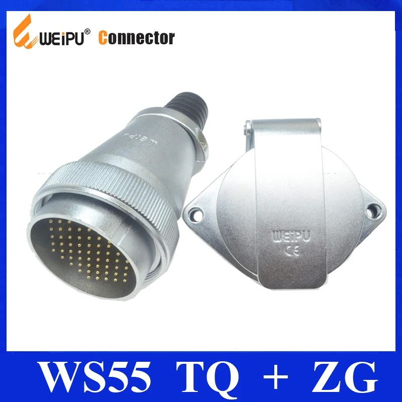 Оригинальный Weipu коннектор WS55 TQ + ZG 4 7 40 53 61 Pin штекер втулки кабеля гнездовой 2
