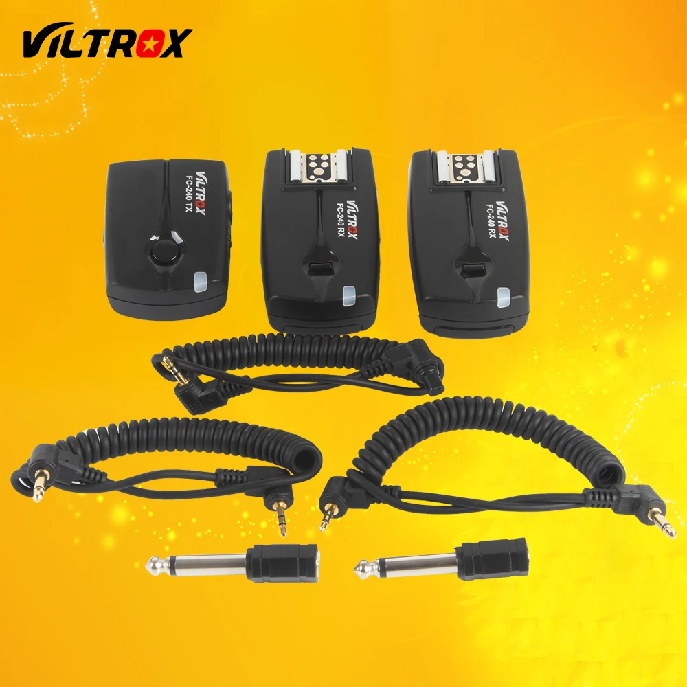 Viltrox FC-240 Беспроводной студийный стробоскоп Flash Trigger Камера пульт ДУ + 2 приемники