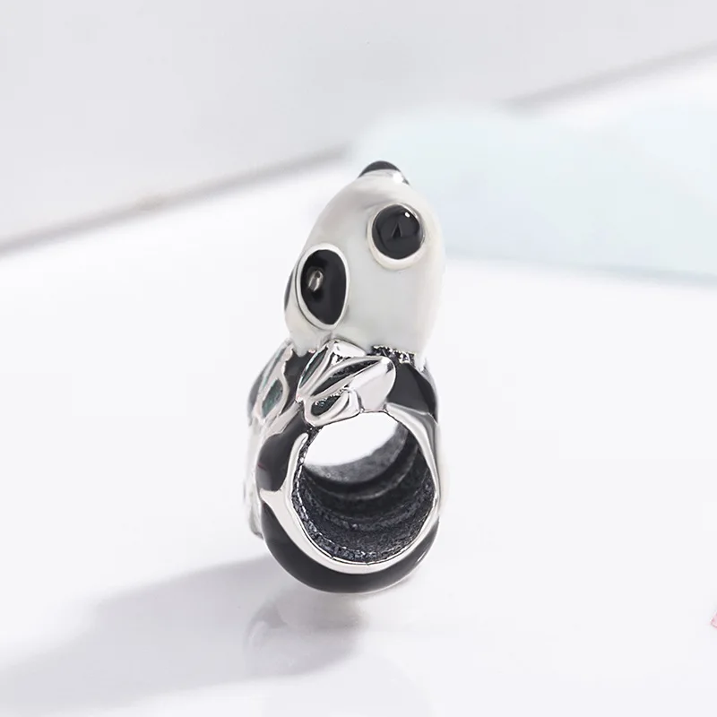 Бусины из серебра 925 пробы в виде животных с эмалью подходят для браслетов и