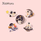 Женская эмалированная брошь в виде астронавта, летающей в Луну