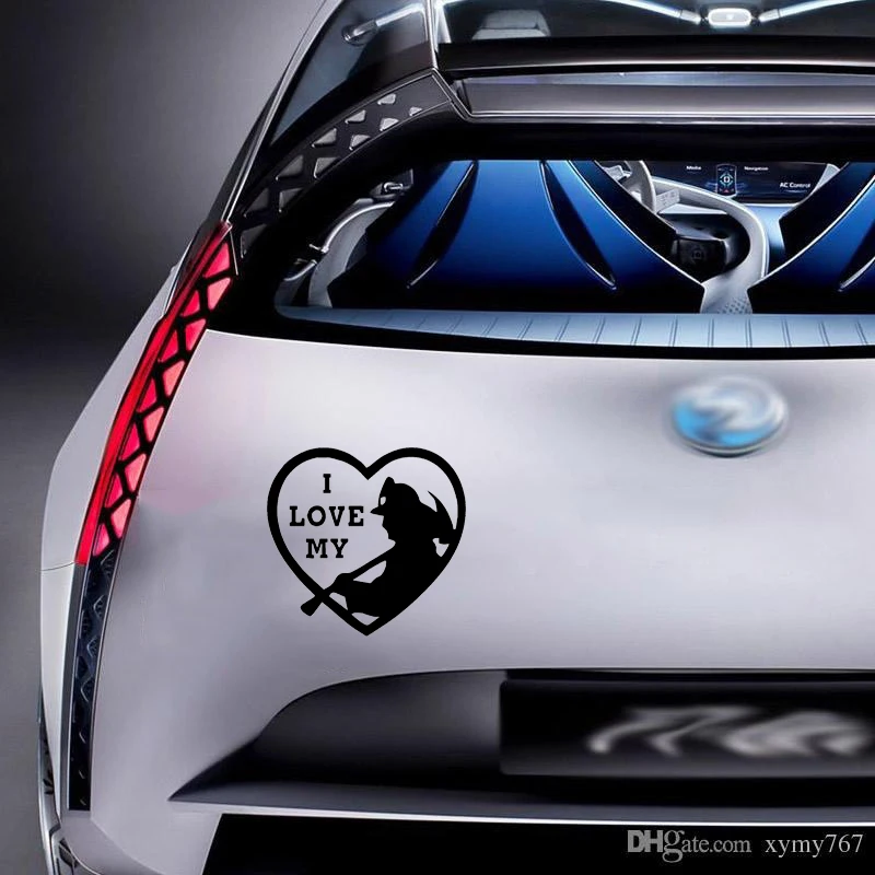 Персонализированные модные принты сердце любовь Мой Пожарный я наклейки для