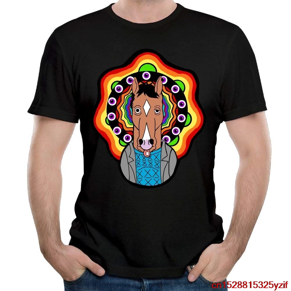 TSDFC BoJack Horseman Man забавная футболка с коротким рукавом черная унисекс для мужчин и
