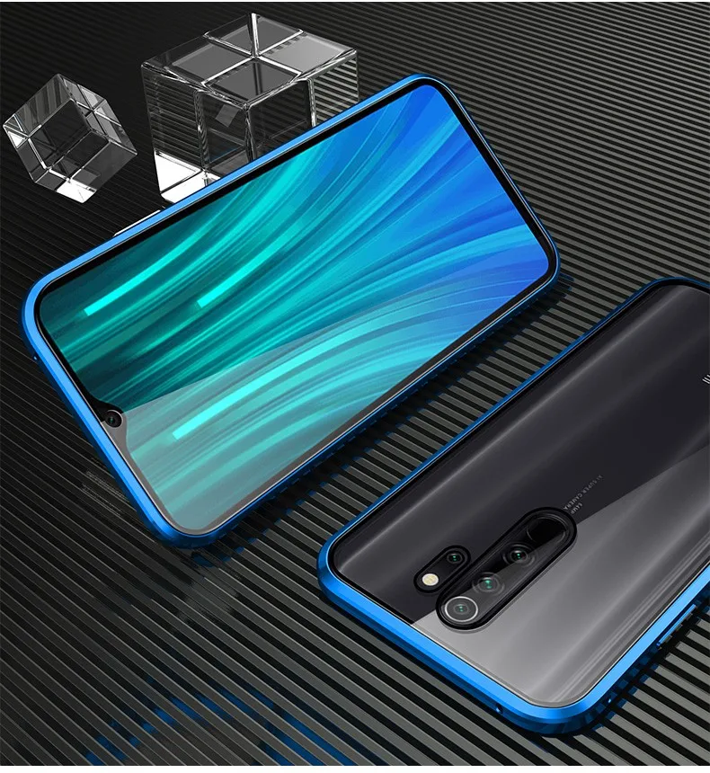 Двухсторонний Магнитный чехол 360 с полной защитой для Redmi Note 8 Pro чехол на для ксиоми редми нот 8 закаленное стекло задняя крышка чехол для редми ноут 8 нот 7 про для Xiaomi Note 8 Redmi Note 7 Чехол