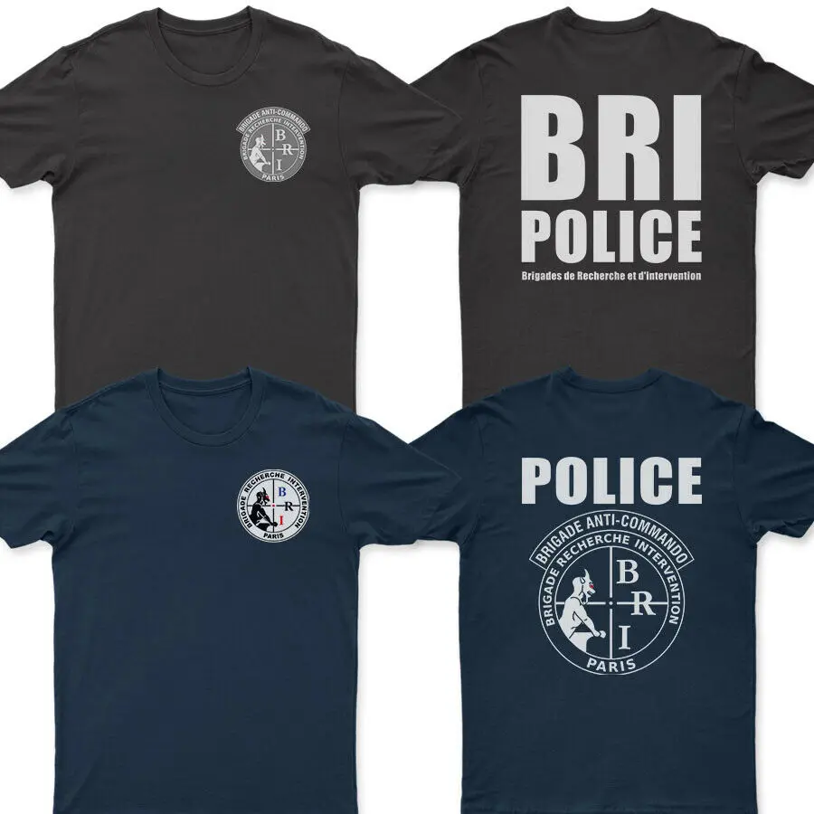 

BRI Police Brigades De Recherche Et D'intervention France T-Shirt. Summer Cotton Short Sleeve O-Neck Mens T Shirt New S-3XL