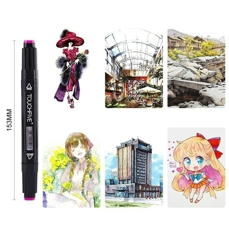 Маркеры TOUCHFIVE на спиртовой основе разные цвета товары для рукоделия|Цветные