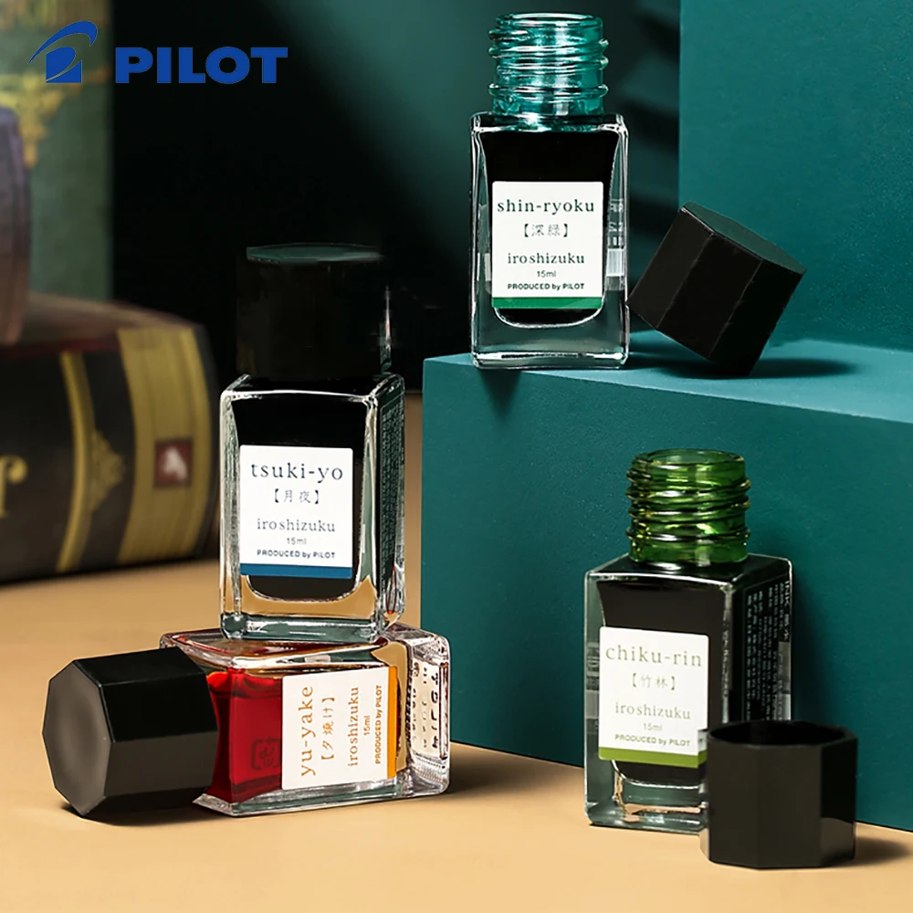 

Japan PILOT INK-15 Color Shizuku Non-carbon Colored Fountain Pen Ink Does Not Block Pen Writing Smoothly 15ml