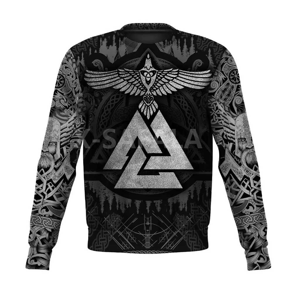 

Vikings Huginn Raven symbol 3D Print Spring Autumn Hoodie Man Women Harajuku Outwear Zipper Pullover Sweatshirt Casual Unisex