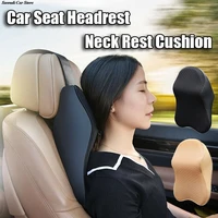3d memory foam car neck rest pillow pu leather car pillow waist rest pillow seat back rest lumbar cushion for car accessories