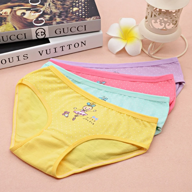 

Kids Underpants Cartoon Dance Girl Cotton Triangle Underwear Baby Girls Panties New Dropship