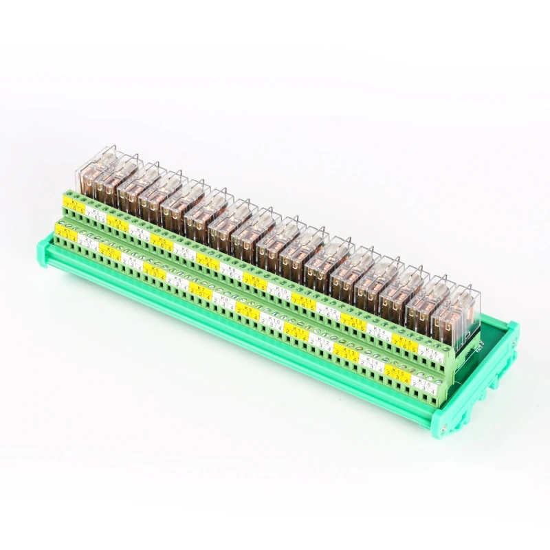 

16 Channel 1 SPDT DIN Rail Mount G2R 24V DC / AC Relay Module Interface