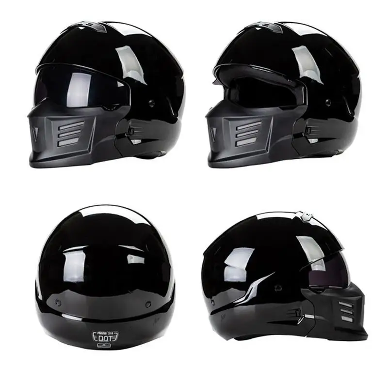 Легкий мотоциклетный шлем в стиле ретро модный дизайн воина съемные гоночные