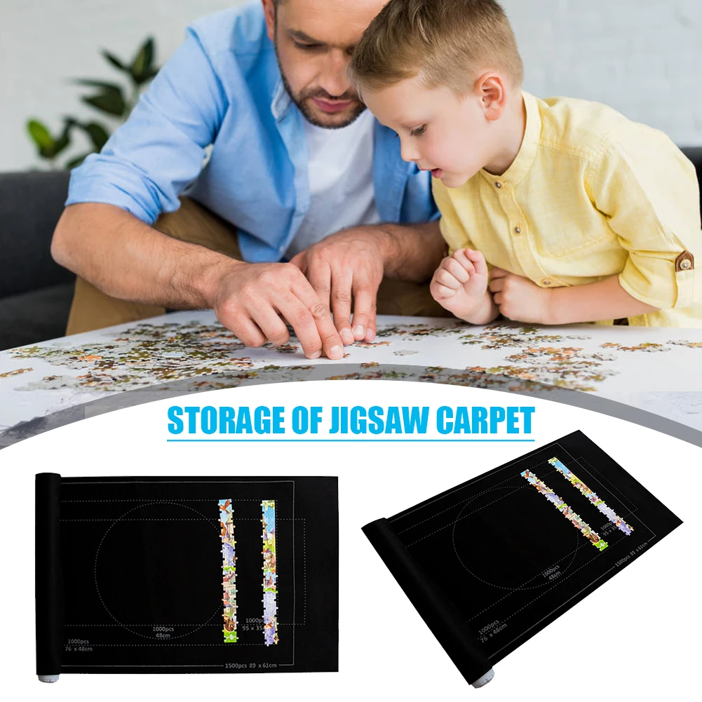 26x46 inch big Size Puzzles Mat Roll Up Jigsaw Felt Playmat Blanket for to 1500pcs Puzzle Accessories | Игрушки и хобби