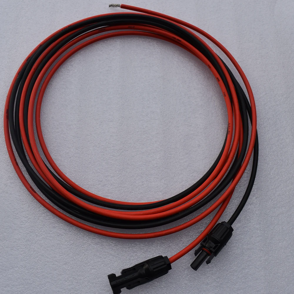 10AWG 1 пара гибких солнечных панелей соединительные удлинительные кабели с