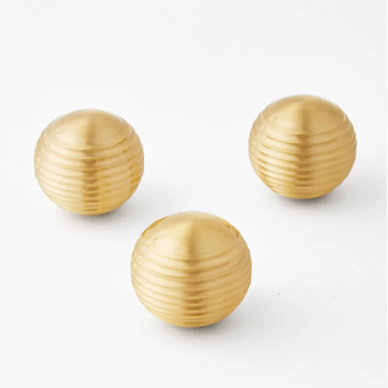

Solid Brass Cabinet Knobs Carving Spherical Drawer Pulls Armoire Wardrobe Gold Furniture Kitchen Door Hardware Cupboard Handles