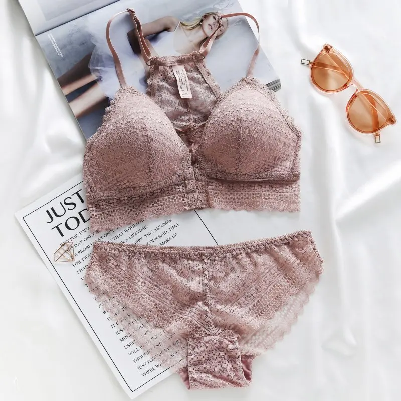 Женский комплект с бюстгальтером кружевной сетчатый бюстгальтер пуш-ап